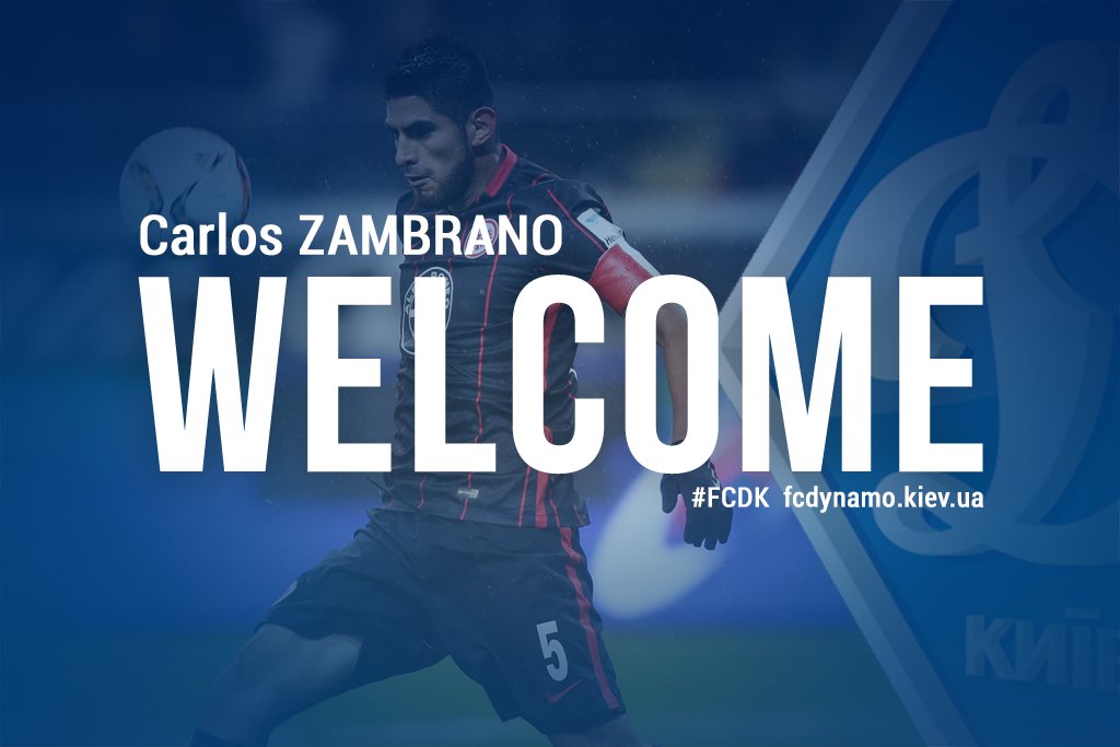 DONE DEAL: FC Dynamo Kyiv complete the signing of Carlos Zambrano from Rubin Kazan DONE DEAL: FC Dynamo Kyiv complete the signing of Carlos Zambrano from Rubin Kazan
