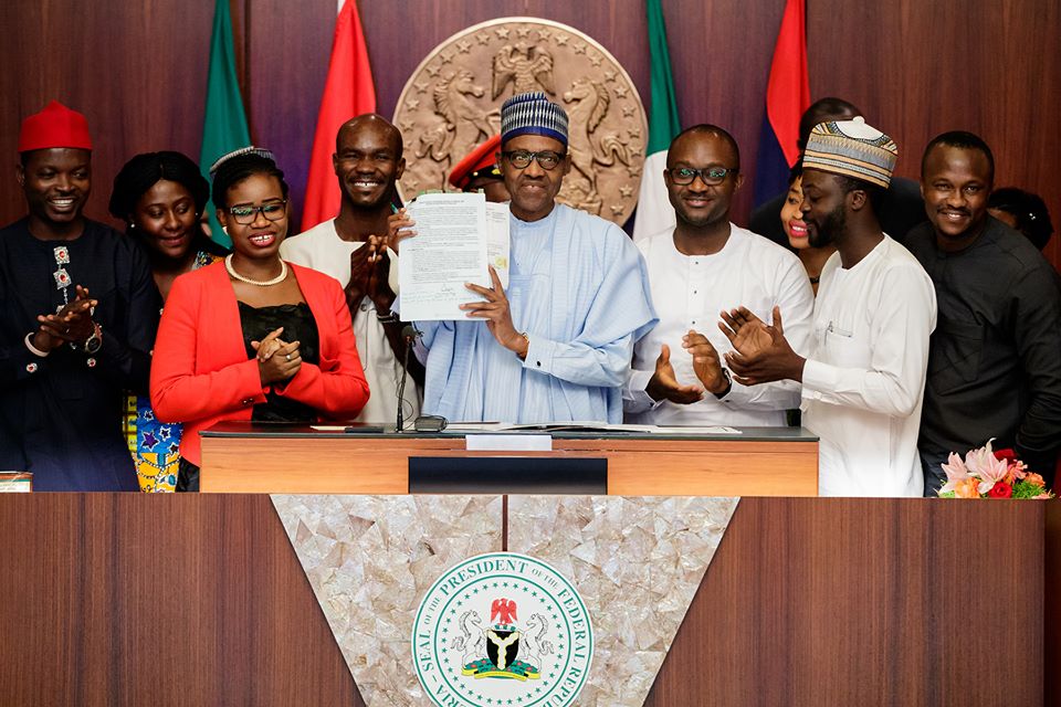 President Buhari signs 'Not To Young to Run' Bill