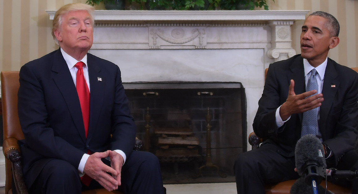trump-obama Donald Trump and Obama