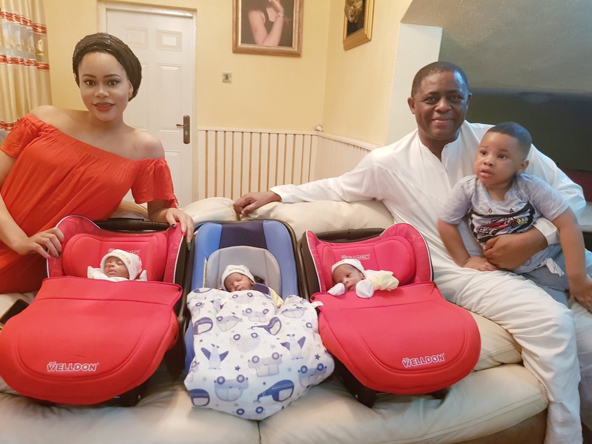Femi Fani Kayode Shares Cute Photo Of His Triplets As They Return From Hospital Dfqp4q3WkAApiRk - Femi Fani Kayode Shares Cute Photo Of His Triplets As They Return From Hospital