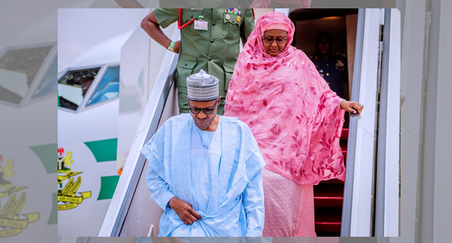 Buhari returns to Abuja from Daura after governorship election Buhari returns to Abuja from Daura after governorship election