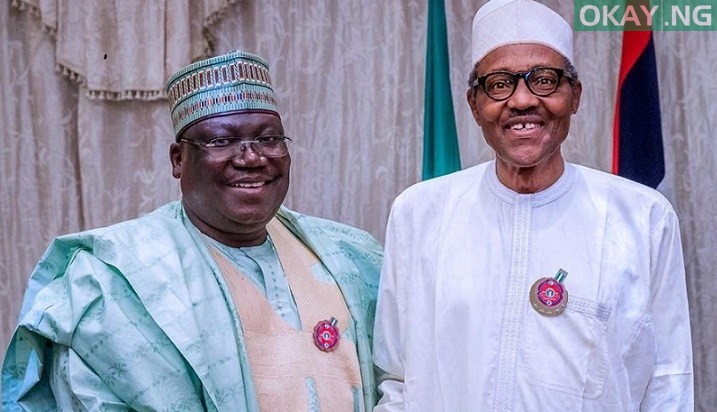 Buhari-ahmad-lawan-okay-ng Ahamed Lawan and Muhammadu Buhari