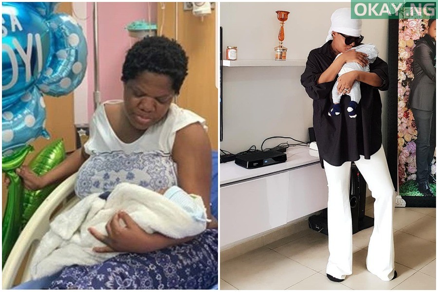 Toyin Abraham and her son, Ire