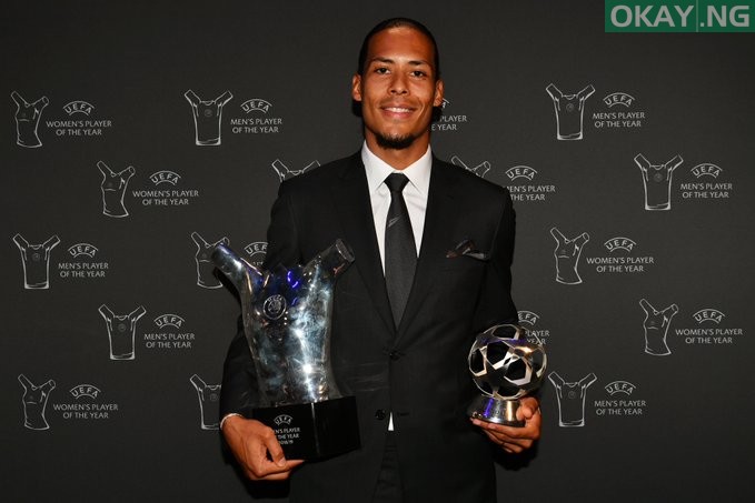 Virgil van Dijk wins 2018/19 UEFA Men’s player of the year award
