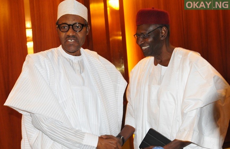 President Muhammadu Buhari and his Chief of Staff, Abba Kyari