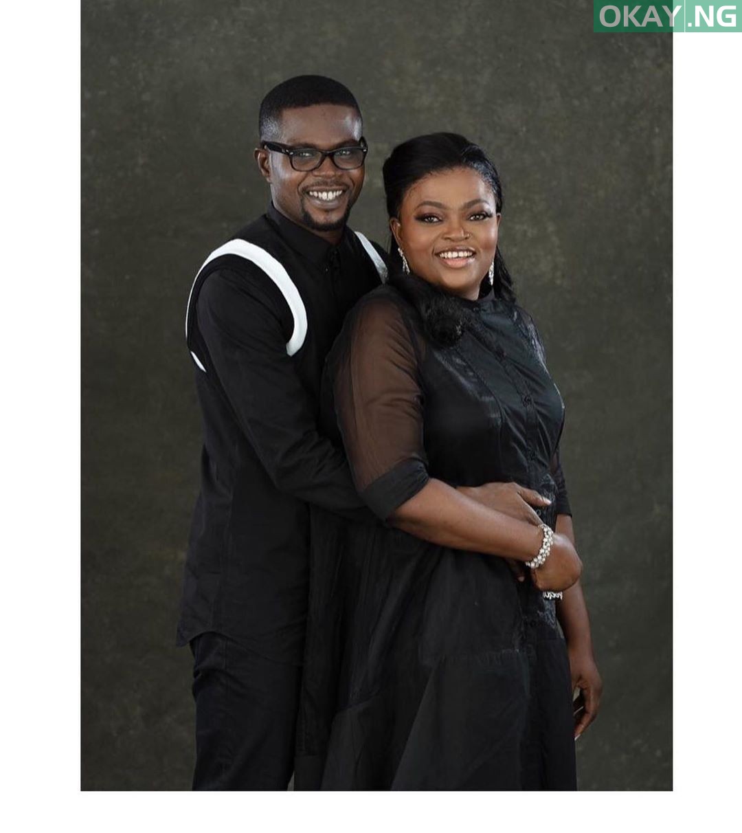 Funke Akindele-Bello and husband, JJC Skillz