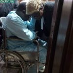 Abdulrasheed Maina in court on a wheelchair