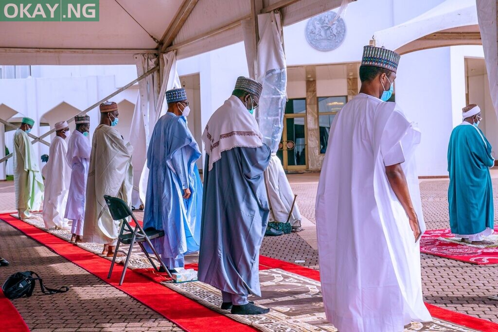 Buhari, family observe Eid-El-Kabir prayers at Villa ...