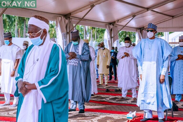 Buhari, family observe Eid-El-Kabir prayers at Villa ...