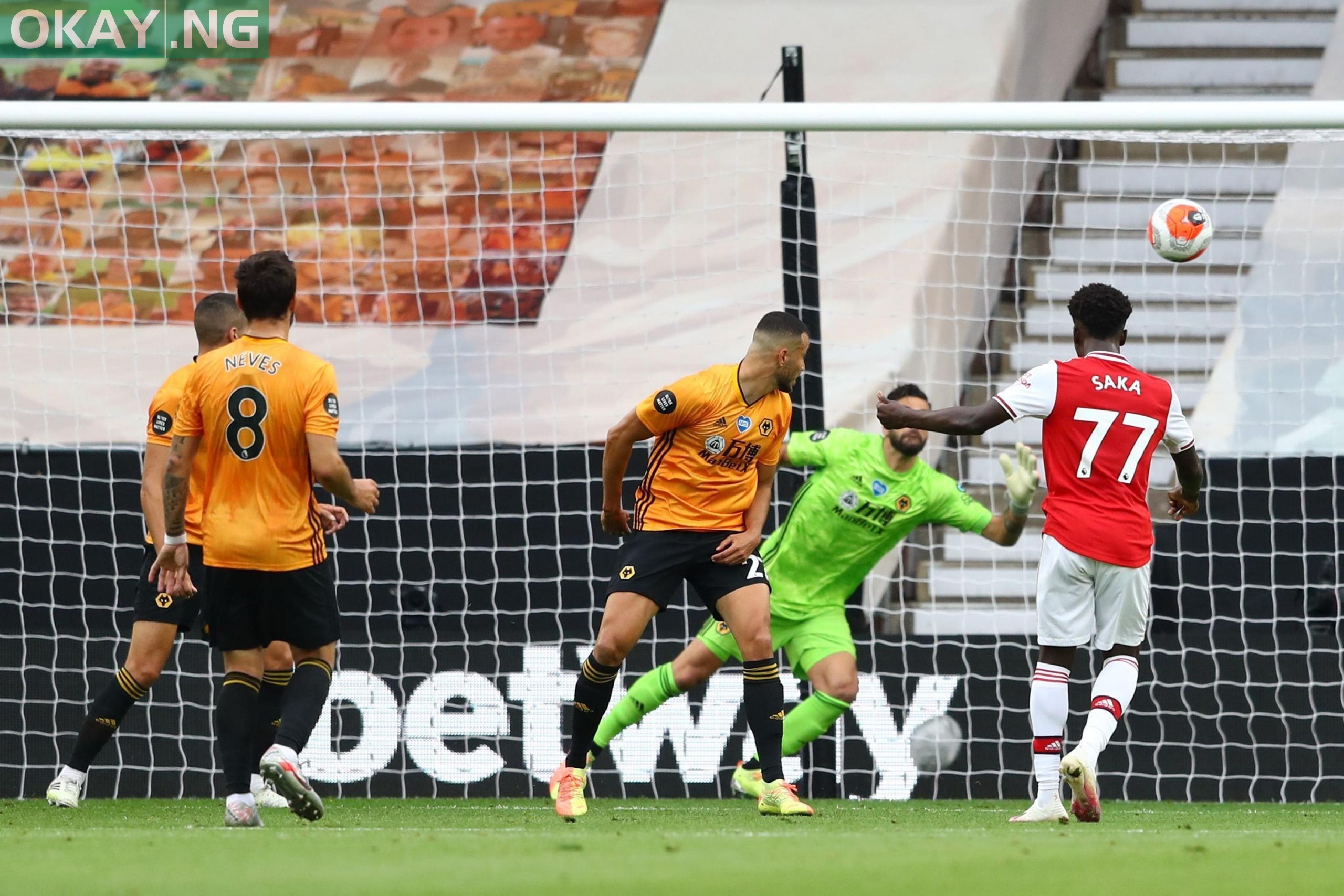EPL: Saka shines as Arsenal defeat Wolves 2-0