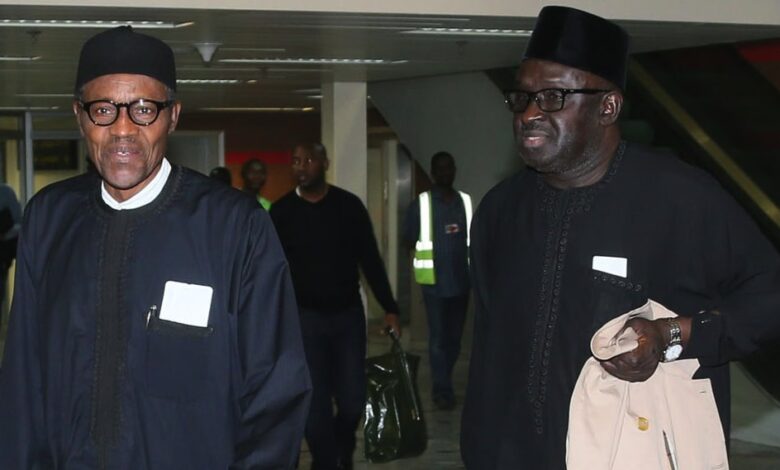 President Muhammadu Buhari and Sarki Abba
