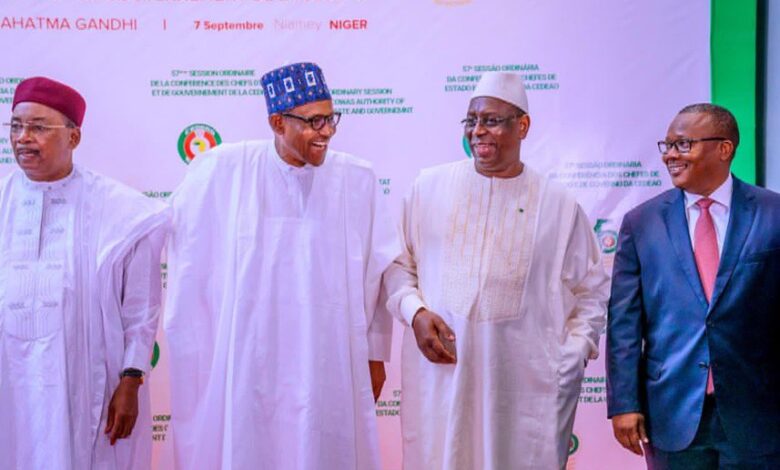 Buhari and some West African leaders at the ECOWAS summit in Niger Republic