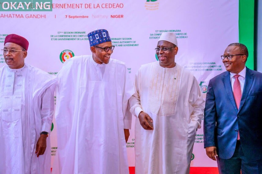 Buhari and some West African leaders at the ECOWAS summit in Niger Republic