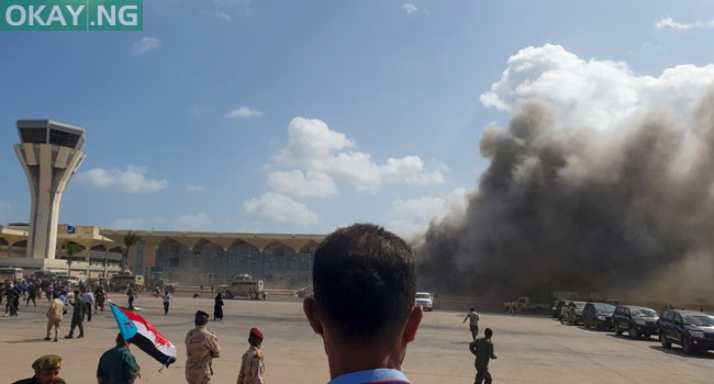 Yemen airport blast kills at least 10