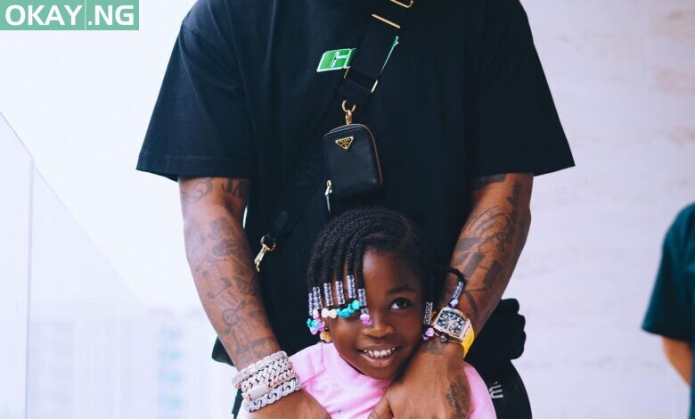 Davido and his first daughter, Imade