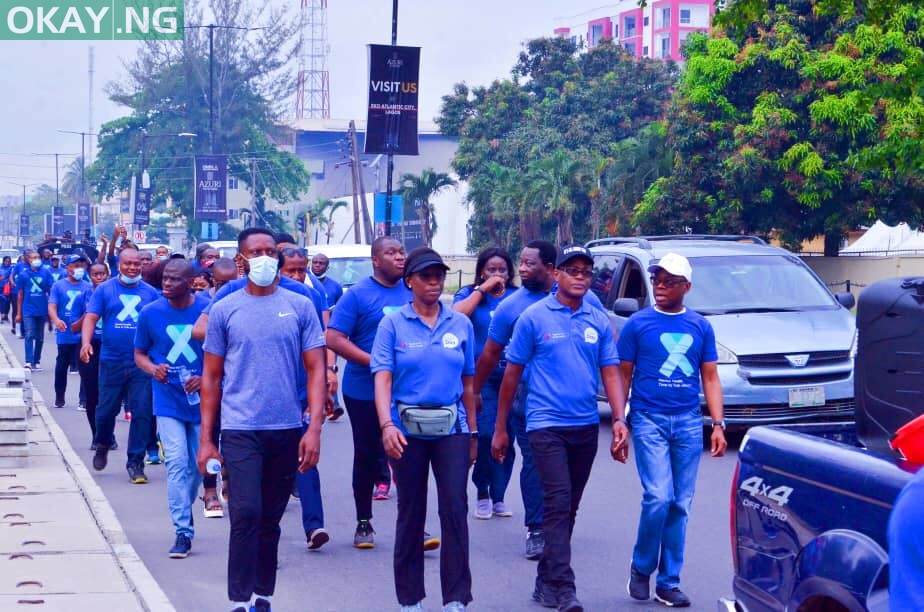Ecobank Nigeria staff on Mental Health Walk in Lagos over the weekend