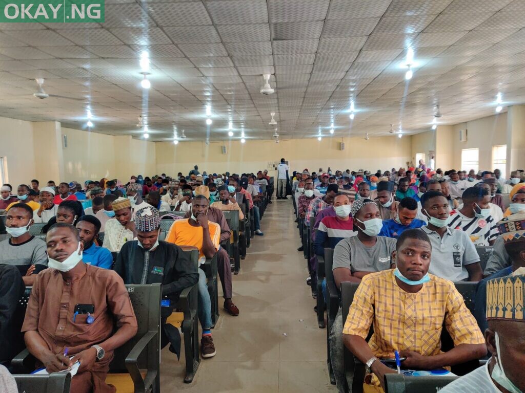 Cross section of students and other participants at the event.