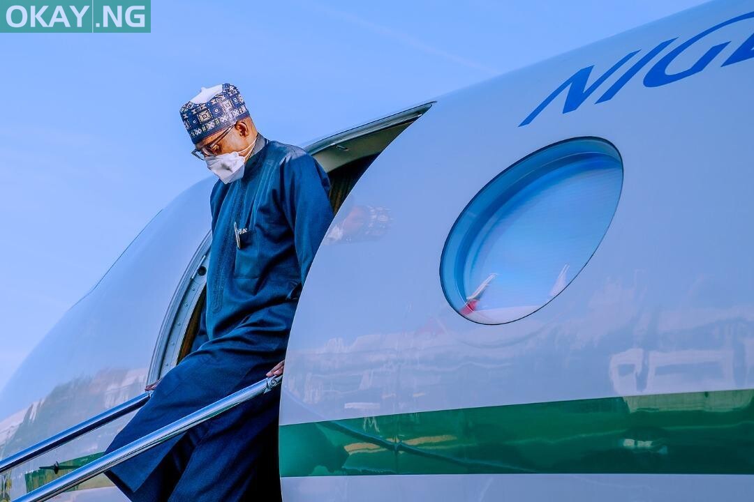 Buhari lands in Paris ahead of Peace Forum