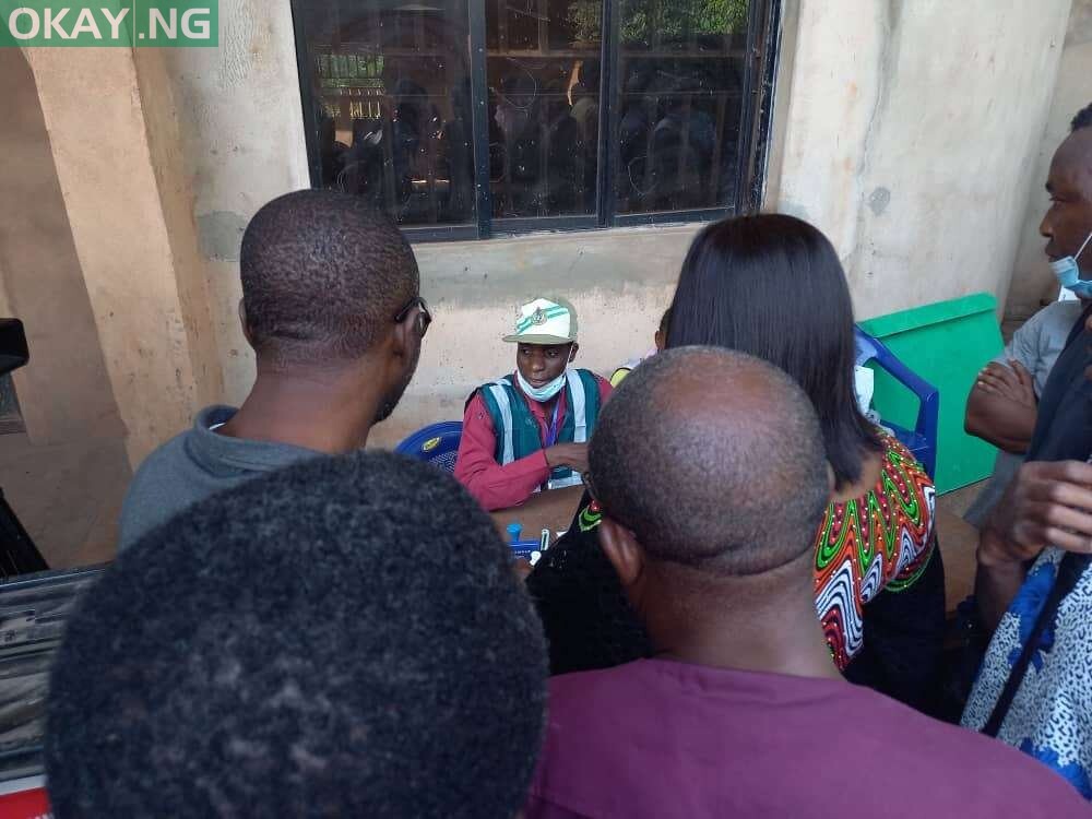 Update: There are no security officials at PU 002, Ward 13, Isuofia, Aguata LGA, where Charles Soludo, APGA candidate, is expected to vote.  #AnambraDecides2021