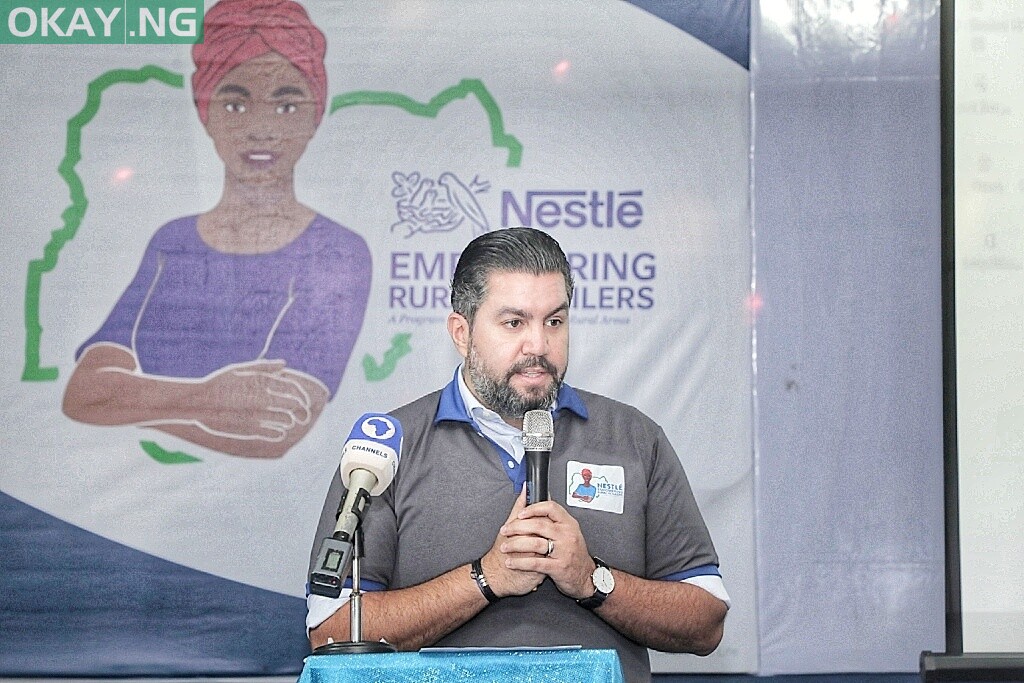 Nestlé Nigeria Commercial Manger, Khaled Ramadan addressing the beneficiaries