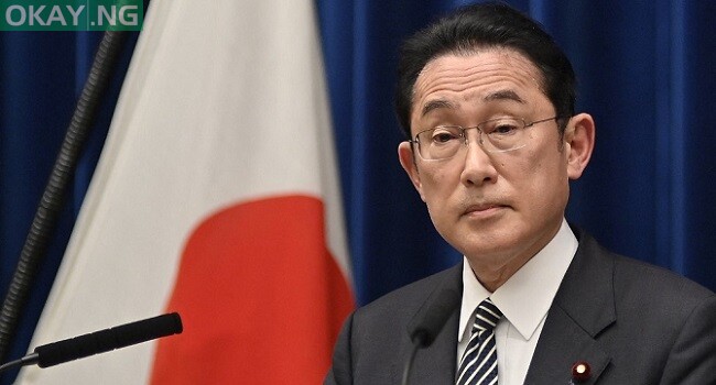 Japan’s Prime Minister Fumio Kishida takes part in a press conference to update the country about the Covid-19 coronavirus pandemic and certain border restrictions, in Tokyo on February 17, 2022. (Photo by David Mareuil / POOL / AFP)