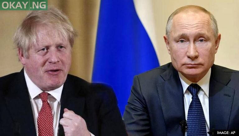 File Photo: UK Prime Minister Boris Johnson and Russian President Vladimir Putin