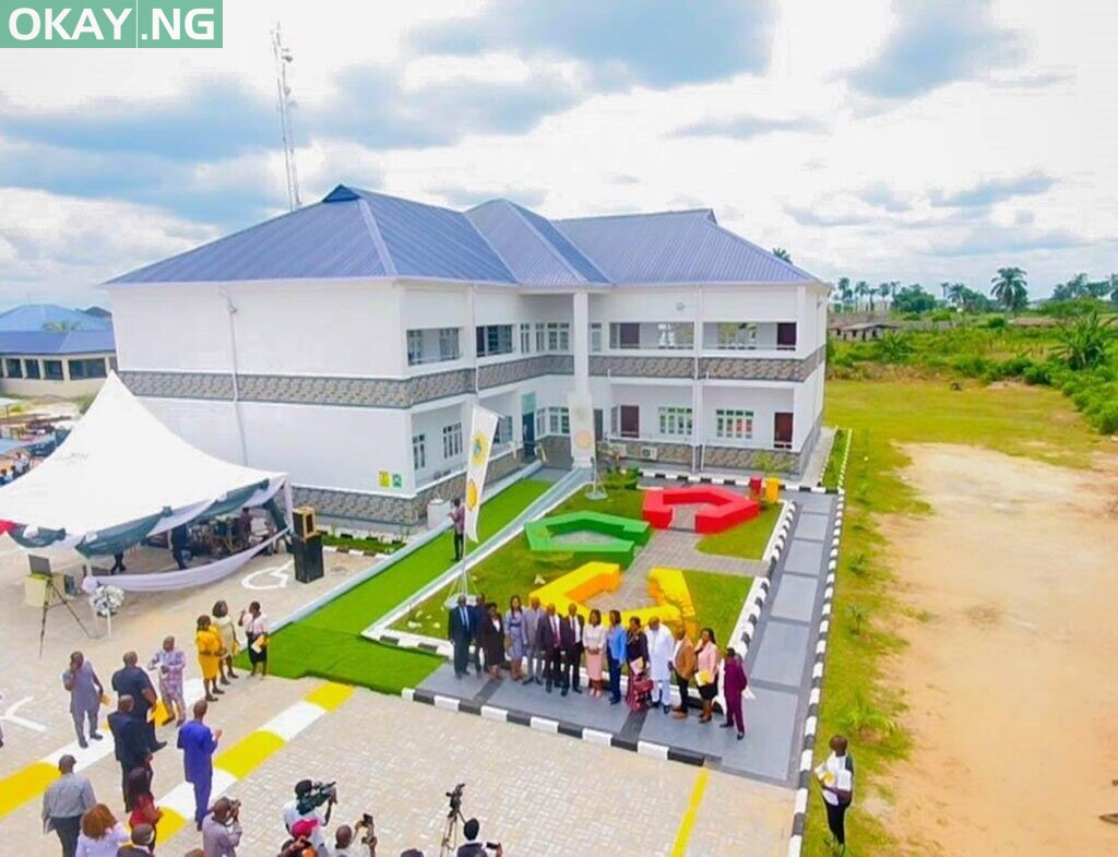 Aerial view of the Information and Communication Technology (ICT) Centre donated by the NNPC, SNEPCo and their co-venturers to the Federal University of Petroleum Resources, Effurun, (FUPRE) in Delta State on Wednesday, 20th April 2022