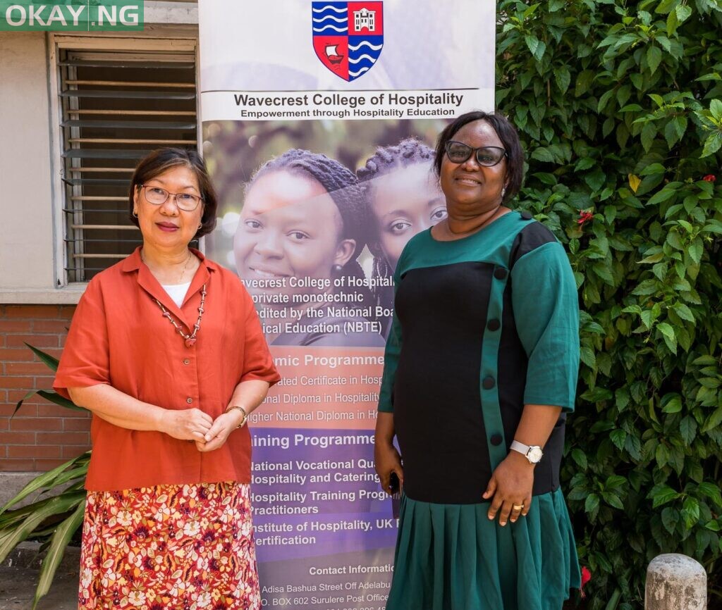 (L – R) Provost of Wavecrest School of Hospitality, Ms. Rosana Forsuelo and Business Manager, Nestlé professional Nigeria Mrs. Amaka Nwokorie