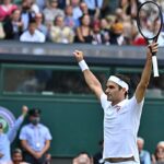 In this file photo, Switzerland’s Roger Federer celebrates his victory over Britain’s Cameron Norrie during their men’s singles third-round match on the sixth day of the 2021 Wimbledon Championships at The All England Tennis Club in Wimbledon, southwest London, on July 3, 2021. Ben STANSALL / AFP