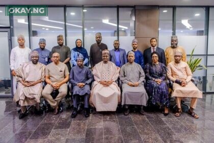 The Honourable Minister of Communications and Digital Economy, Prof. Isa Ali Ibrahim (Pantami) in a group photograph with some of the members of the Nigeria Startup Act Implementation Committee shortly after the inauguration ceremony