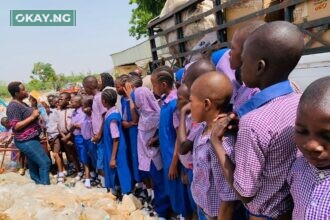 Cross section of pupils from Gadonasko Science Primary School and Dobi Primary School, both in Gwagwalada Abuja, at Ecobarter - a sustainable waste management and solutions company in Abuja on an excursion for further exposure on recycling, upcycling and more practical sessions.