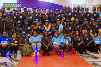 Beneficiaries of the project and some trainers in Ikorodu during the induction.