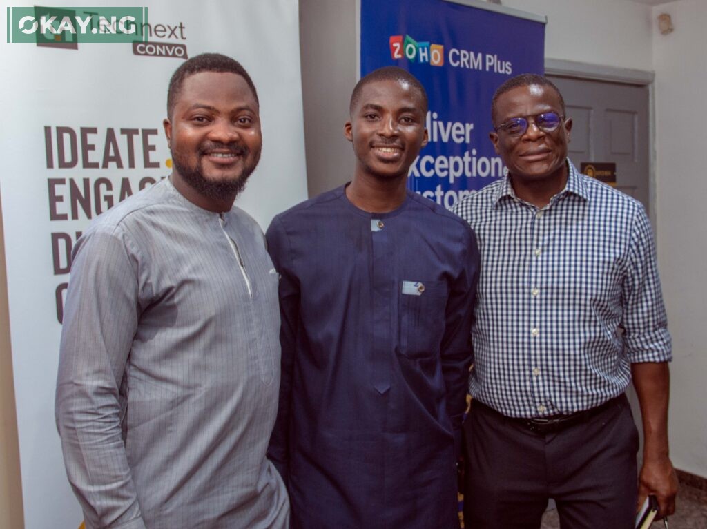 Technext CEO, David Afolayan with Kehinde Ogundare (left0 and Olu Akanmu (right)