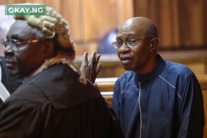 Former Governor of the Central Bank of Nigeria, Godwin Emefiele in Court