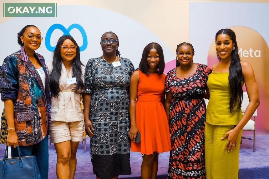 L-R: Ify Okoye, Digital Creator; Linda Ejiofor-Suleiman, Actress; Stella Erebor, Head Internal Audit, Nigerian Communications Commission; Emanuella Samuel, Comedienne/Actress, Sylvia Musalagani, Safety Policy Manager, Africa, Middle East & Turkey (AMET), Meta, and Nicole Chikwe, founder of The Mummy Summit, during the launch of Instagram teen accounts in Lagos on Wednesday, June 4, 2025